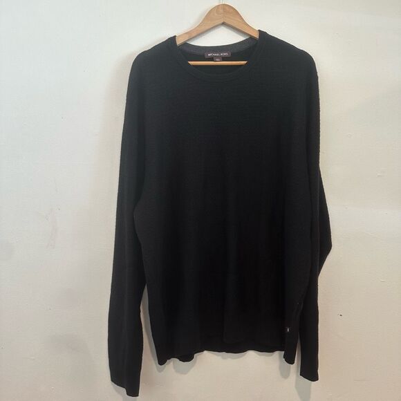 Michael Kors Other - Michael Kors Black Wool Blend Mens Sweater Long Sleeve Crew Neck Size XXL